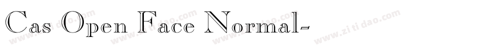 Cas Open Face Normal字体转换